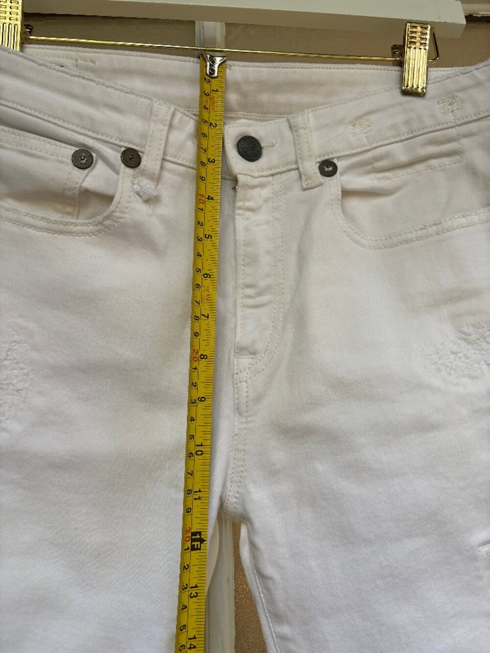 R13 Jenny Mid Rise Skinny Jeans – Size 29 – White Distressed - Picture 4 of 16